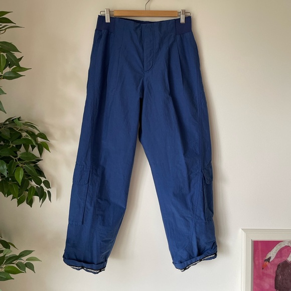 NEW Free People Mesmerize Me Solid Pants In Blue Flame - Picture 9 of 16